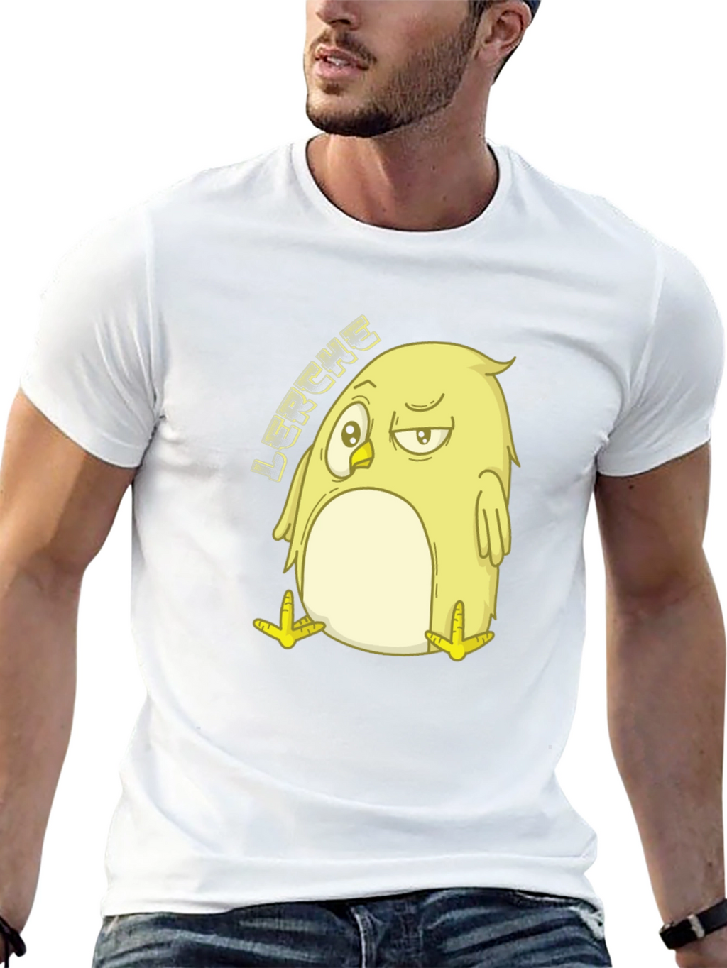Funny Bird Graphic Tee - Black Casual T-Shirt
