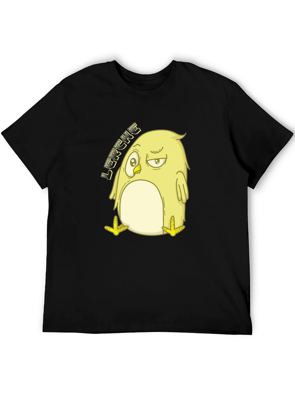 Funny Bird Graphic Tee - Black Casual T-Shirt