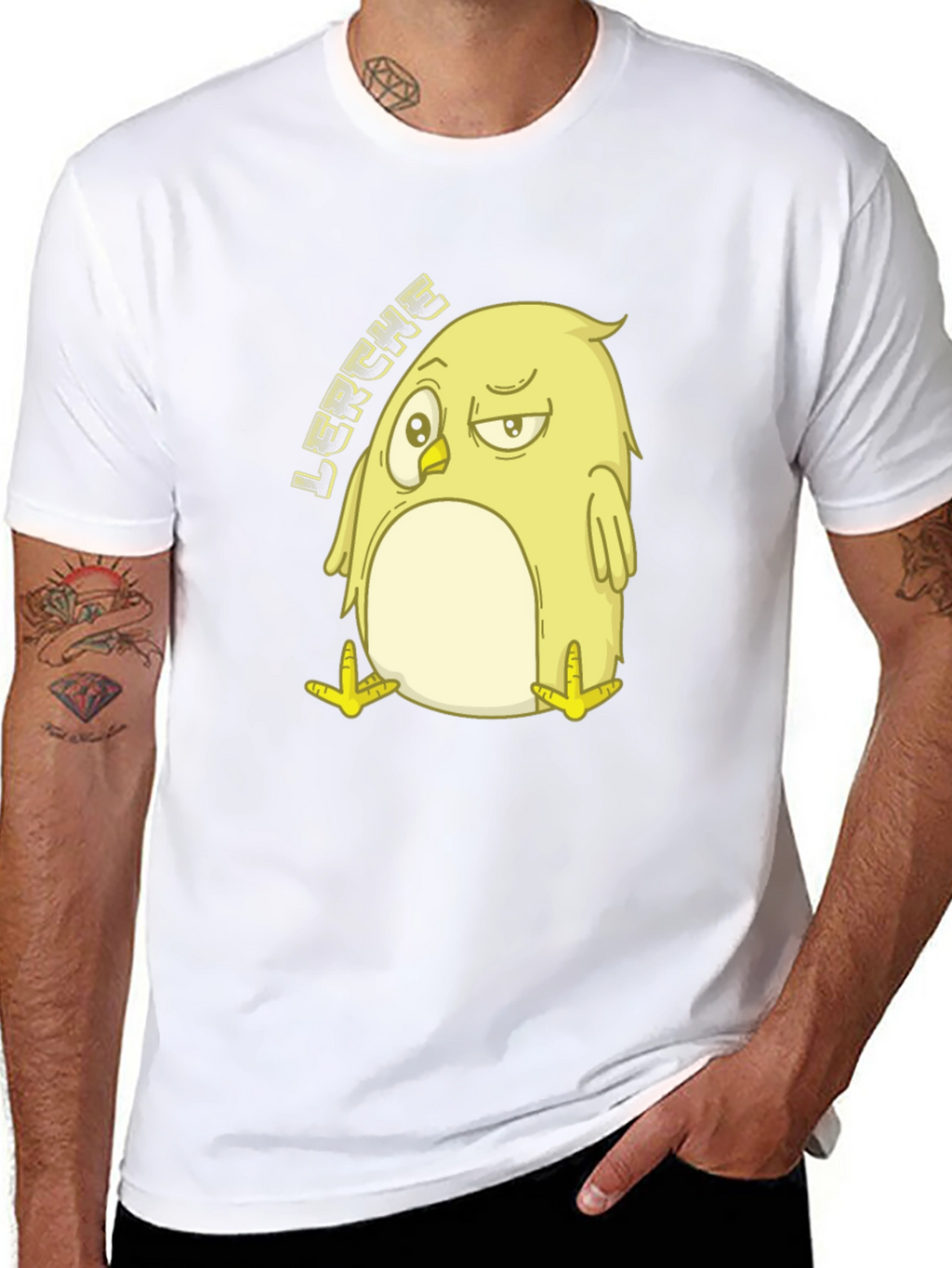 Funny Bird Graphic Tee - Black Casual T-Shirt
