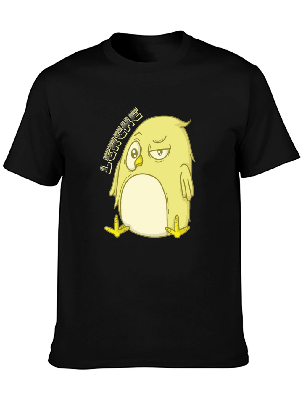 Funny Bird Graphic Tee - Black Casual T-Shirt