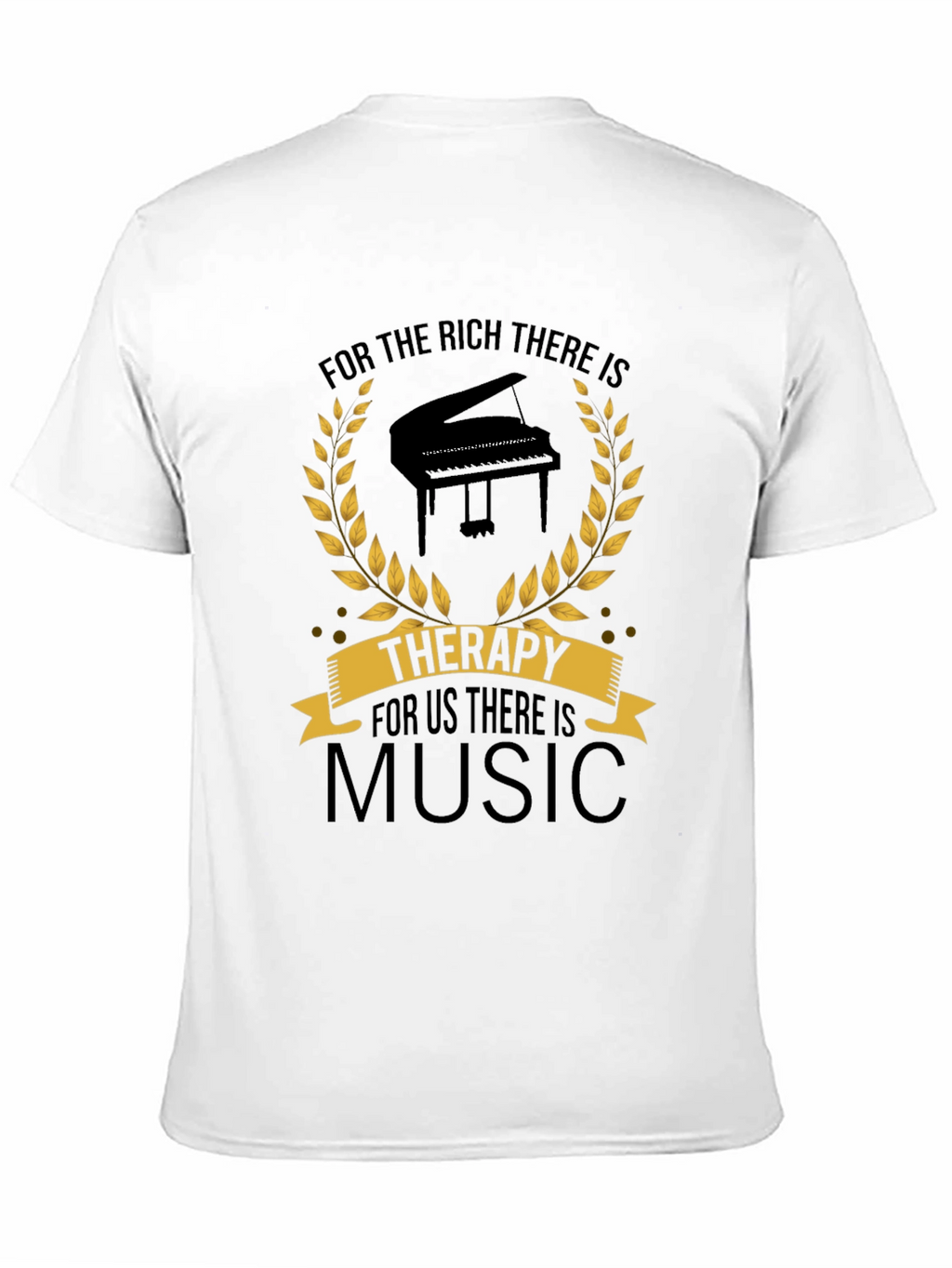 Music Therapy Black T-Shirt - Musicians Gift