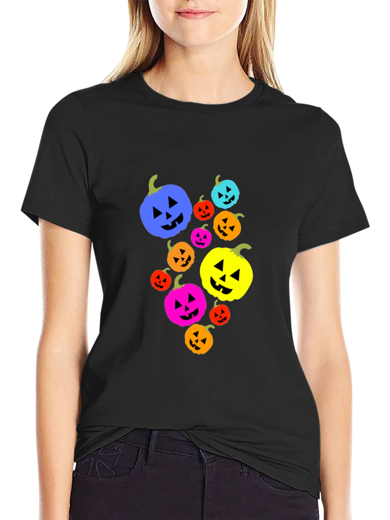 Halloween Pumpkin Patch T-Shirt - Mens Black Tee