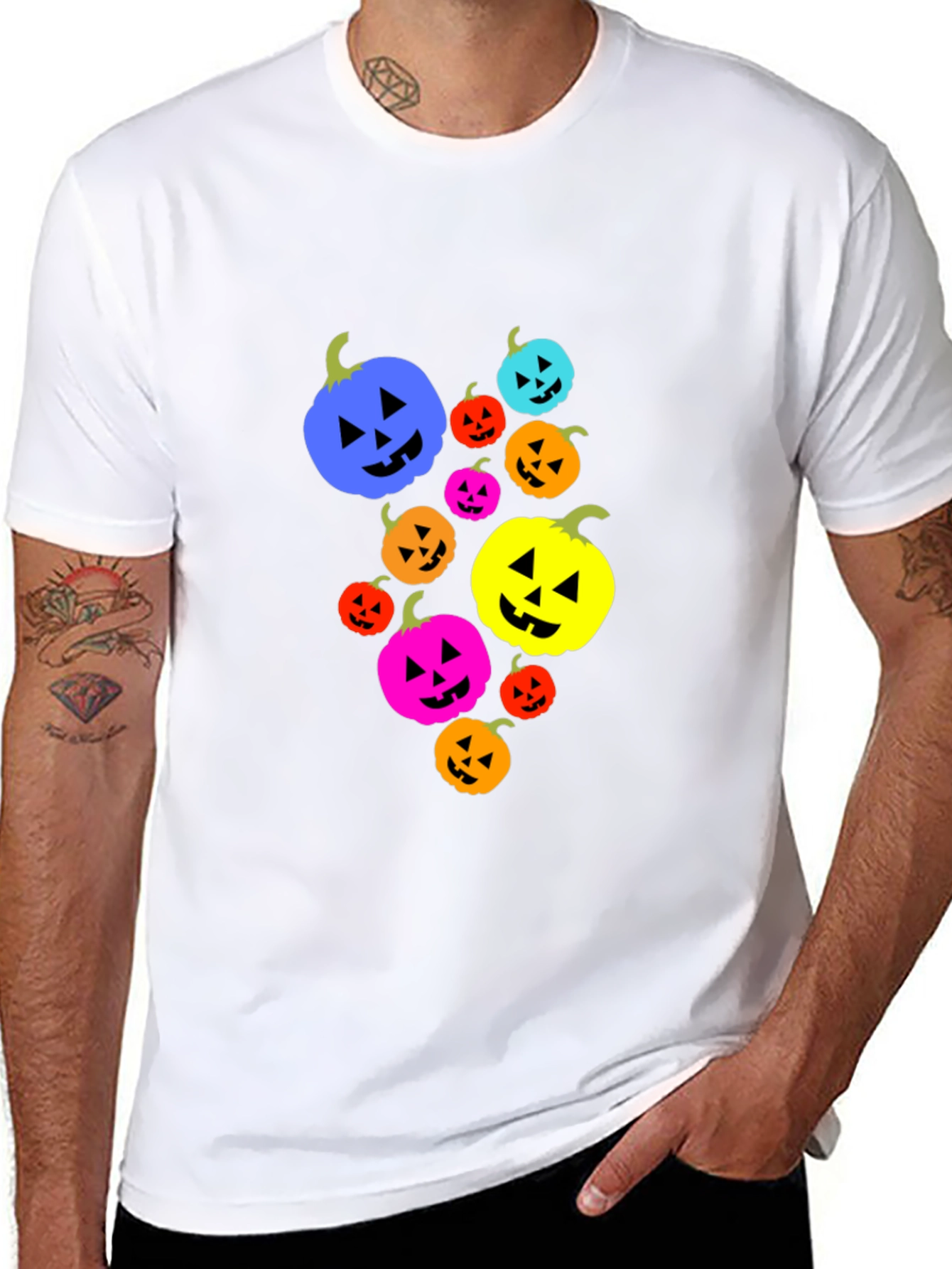 Halloween Pumpkin Patch T-Shirt - Mens Black Tee