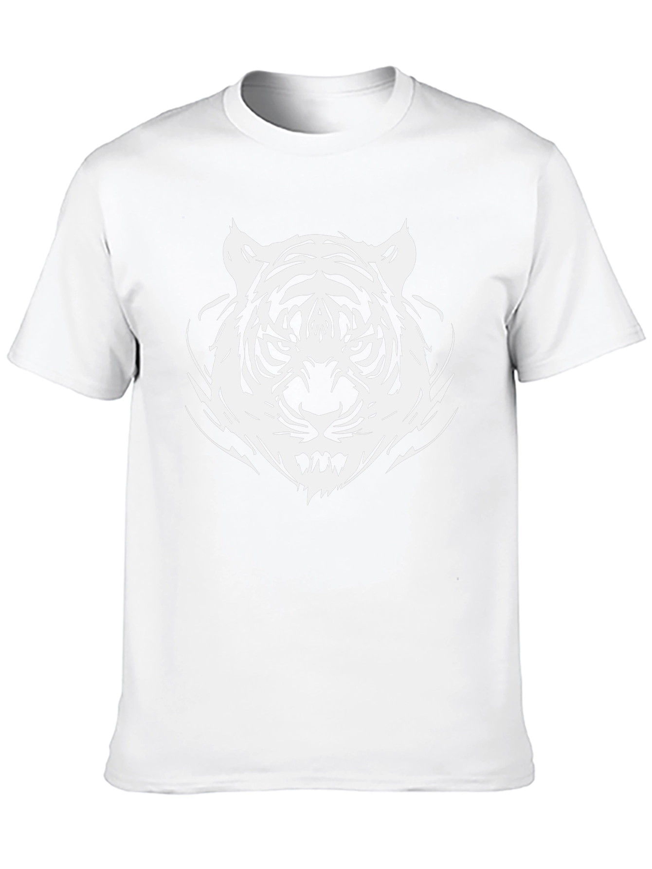 Bold Tiger Graphic Tee - Black Cotton T-Shirt