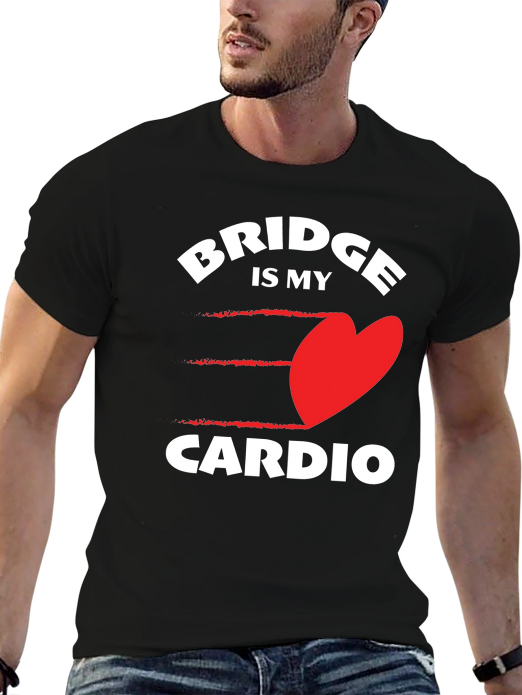 Bridge is My Cardio - Novelty Graphic Tee