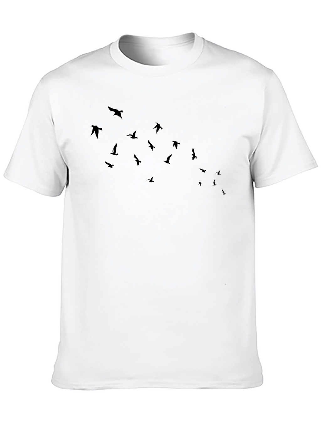 Mens Black Bird Graphic T-Shirt