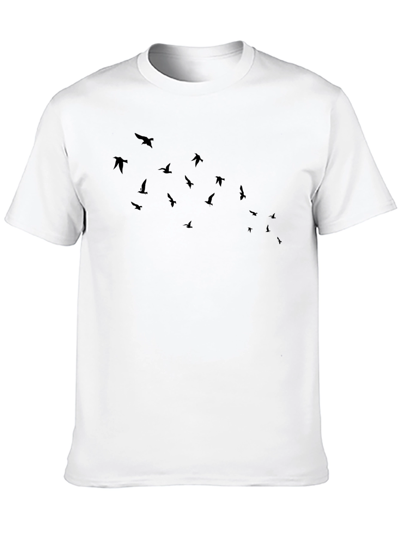 Mens Black Bird Graphic T-Shirt