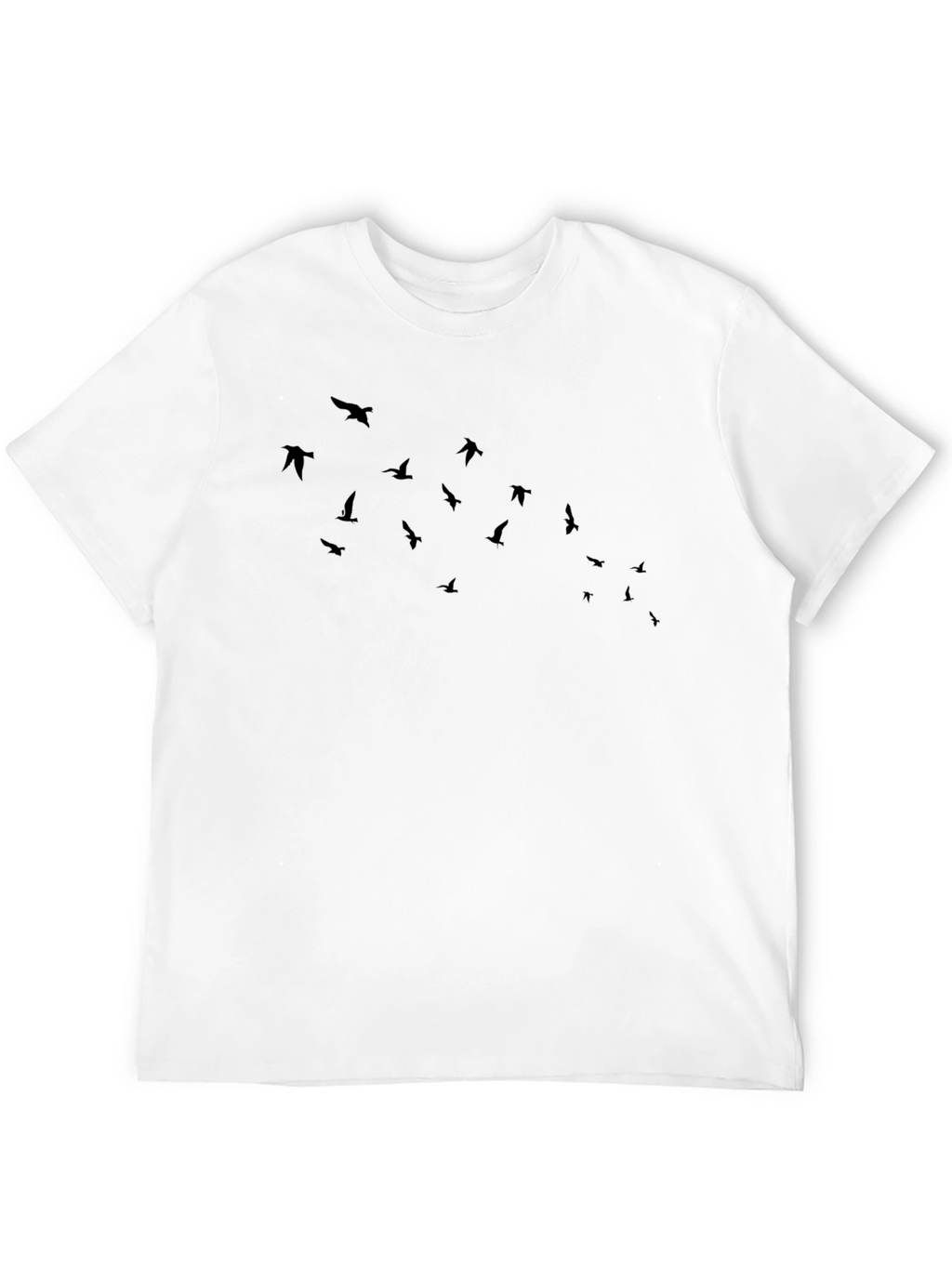Mens Black Bird Graphic T-Shirt