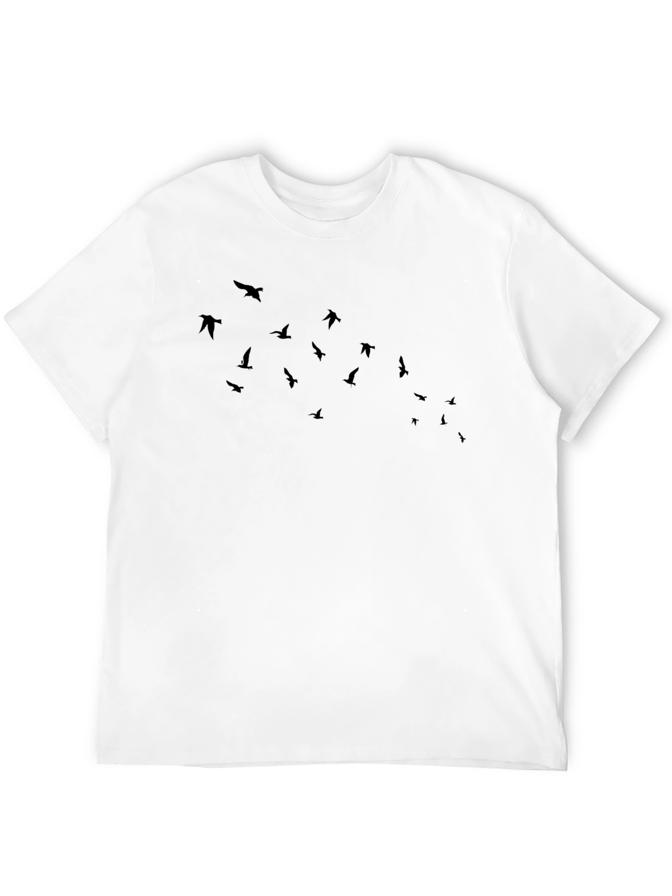 Mens Black Bird Graphic T-Shirt