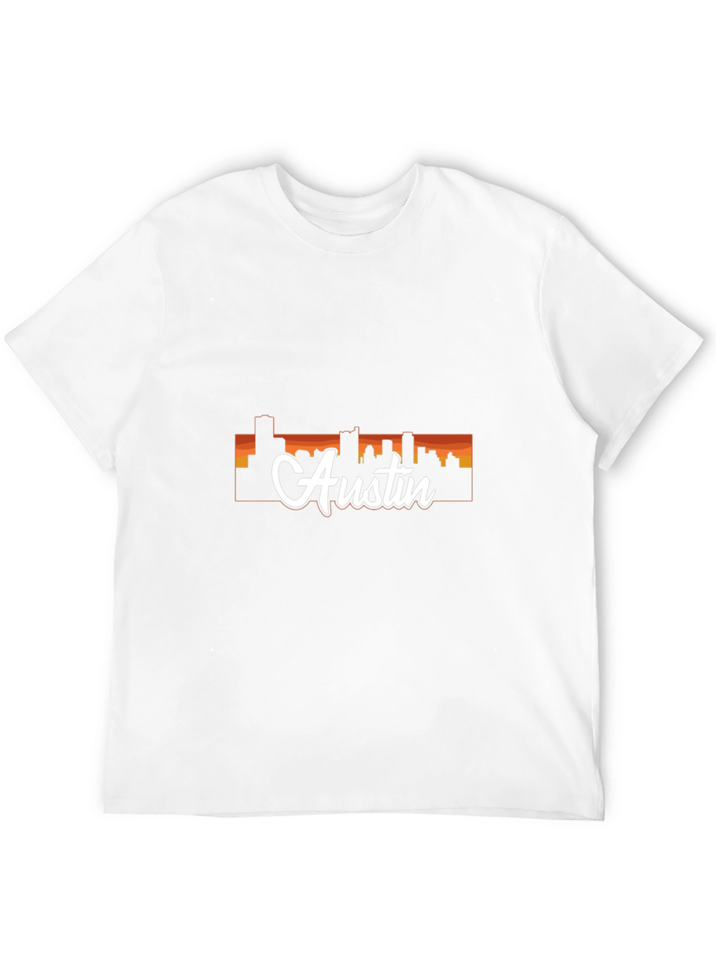 Austin Skyline T-Shirt - Mens Black Graphic Tee
