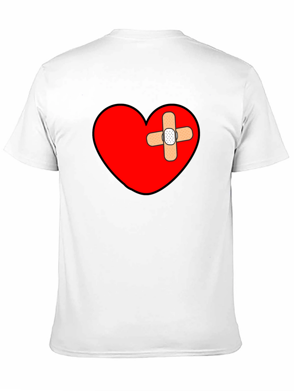 Broken Heart Bandage T-Shirt - Mens Graphic Tee