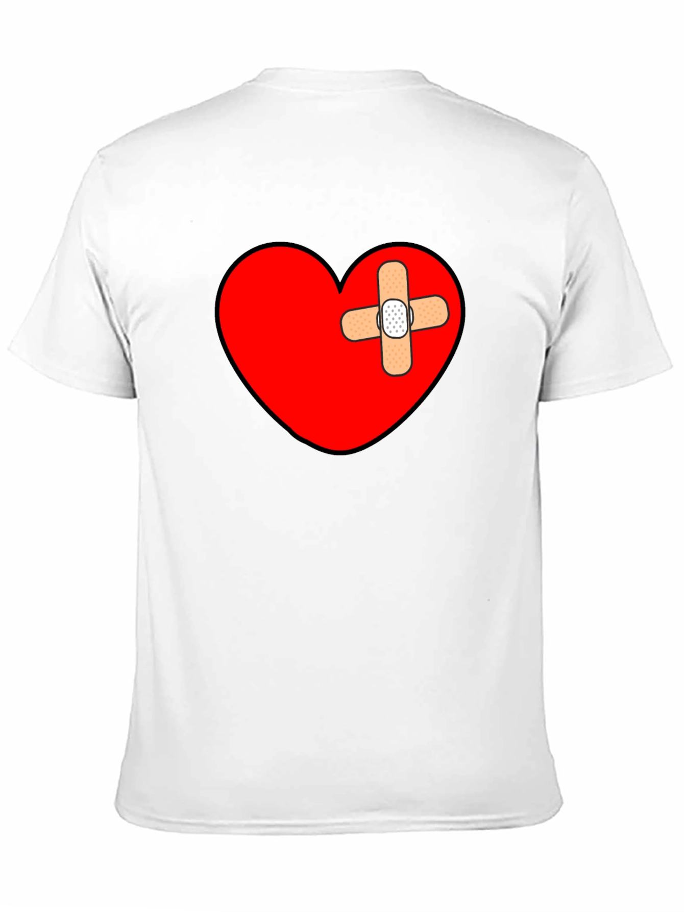 Broken Heart Bandage T-Shirt - Mens Graphic Tee
