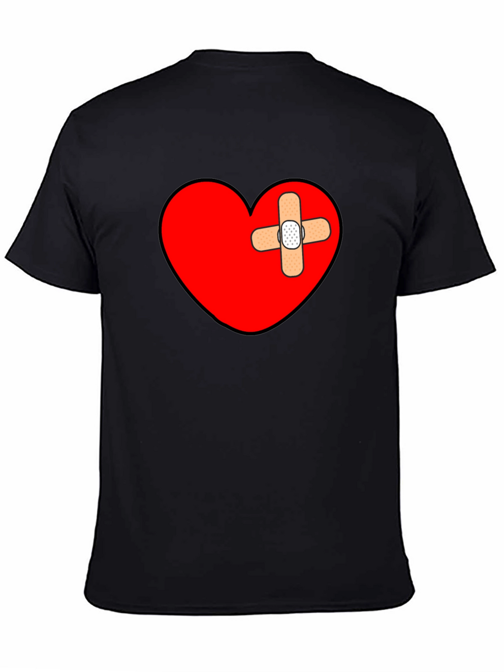 Broken Heart Bandage T-Shirt - Mens Graphic Tee