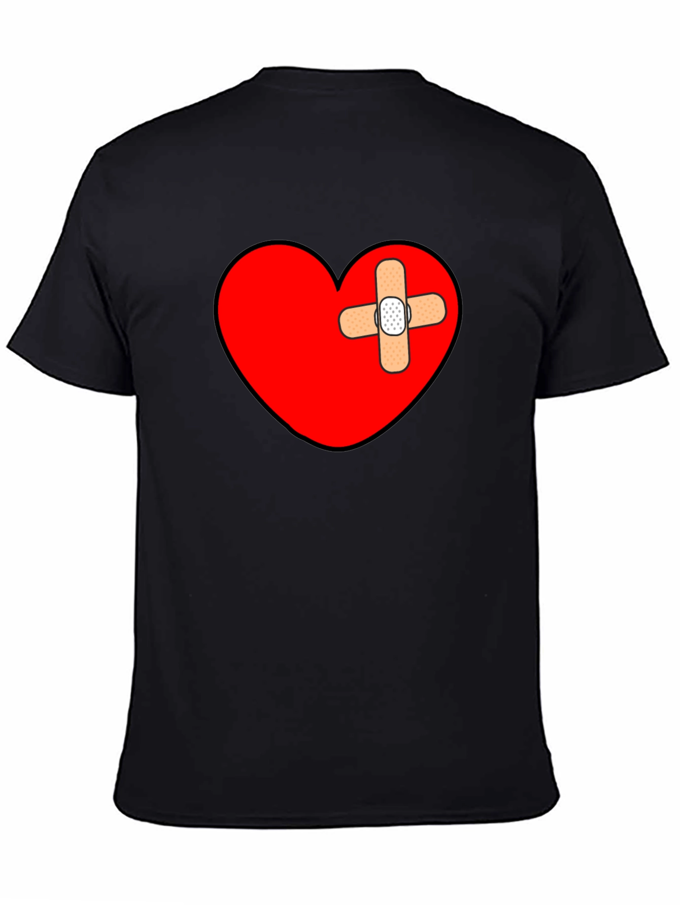 Broken Heart Bandage T-Shirt - Mens Graphic Tee