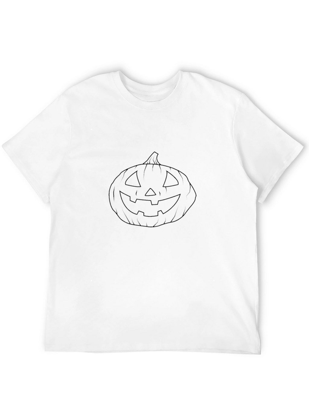 Halloween Pumpkin Outline Black T-Shirt