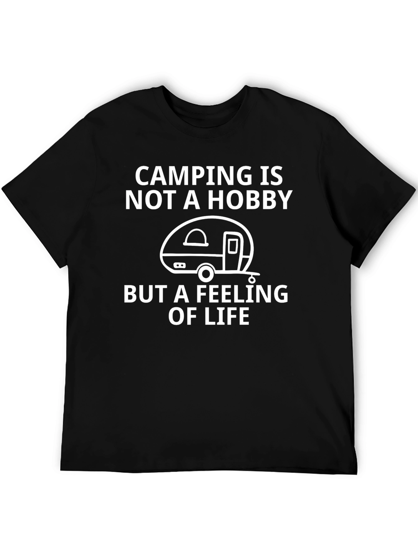 Camping is Not a Hobby - Black Graphic Tee