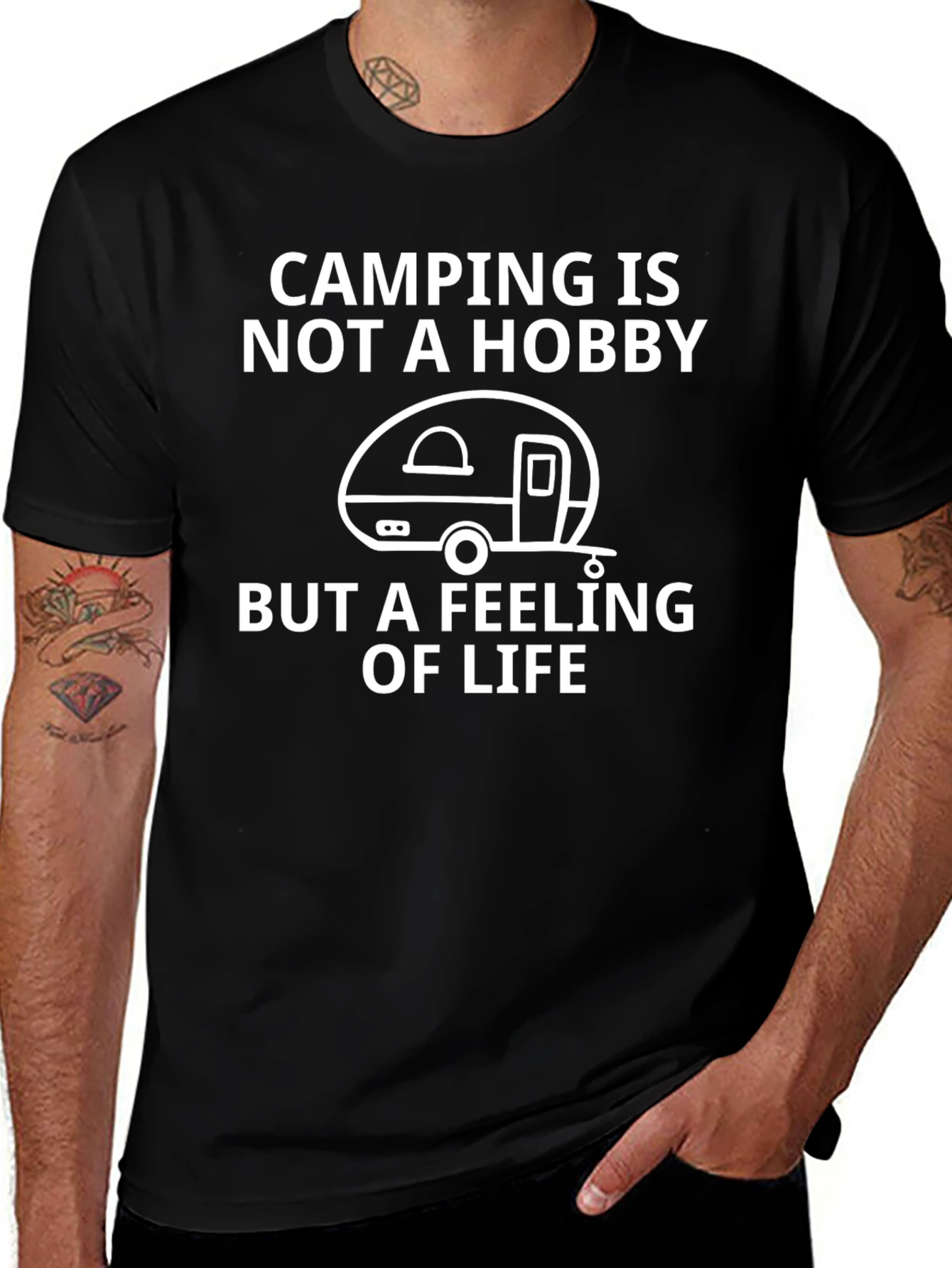 Camping is Not a Hobby - Black Graphic Tee