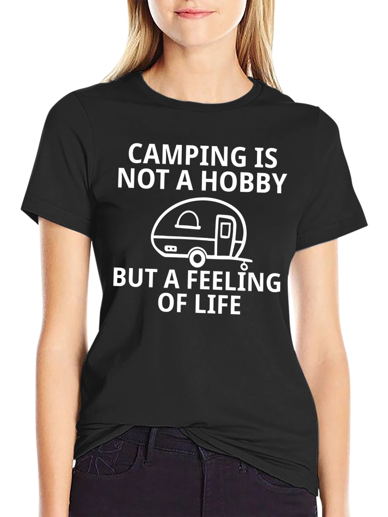 Camping is Not a Hobby - Black Graphic Tee