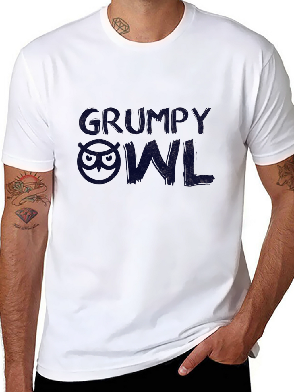 Grumpy Owl T-Shirt - Soft Cotton Tee