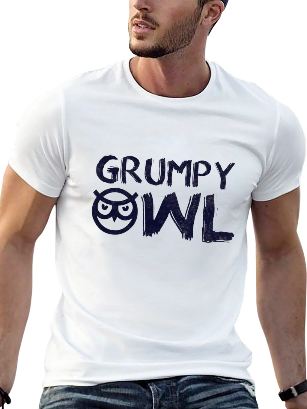 Grumpy Owl T-Shirt - Soft Cotton Tee
