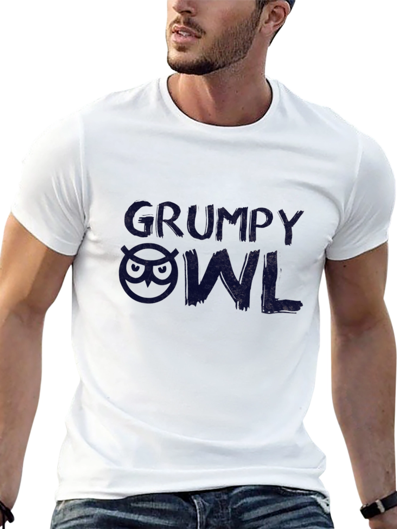 Grumpy Owl T-Shirt - Soft Cotton Tee