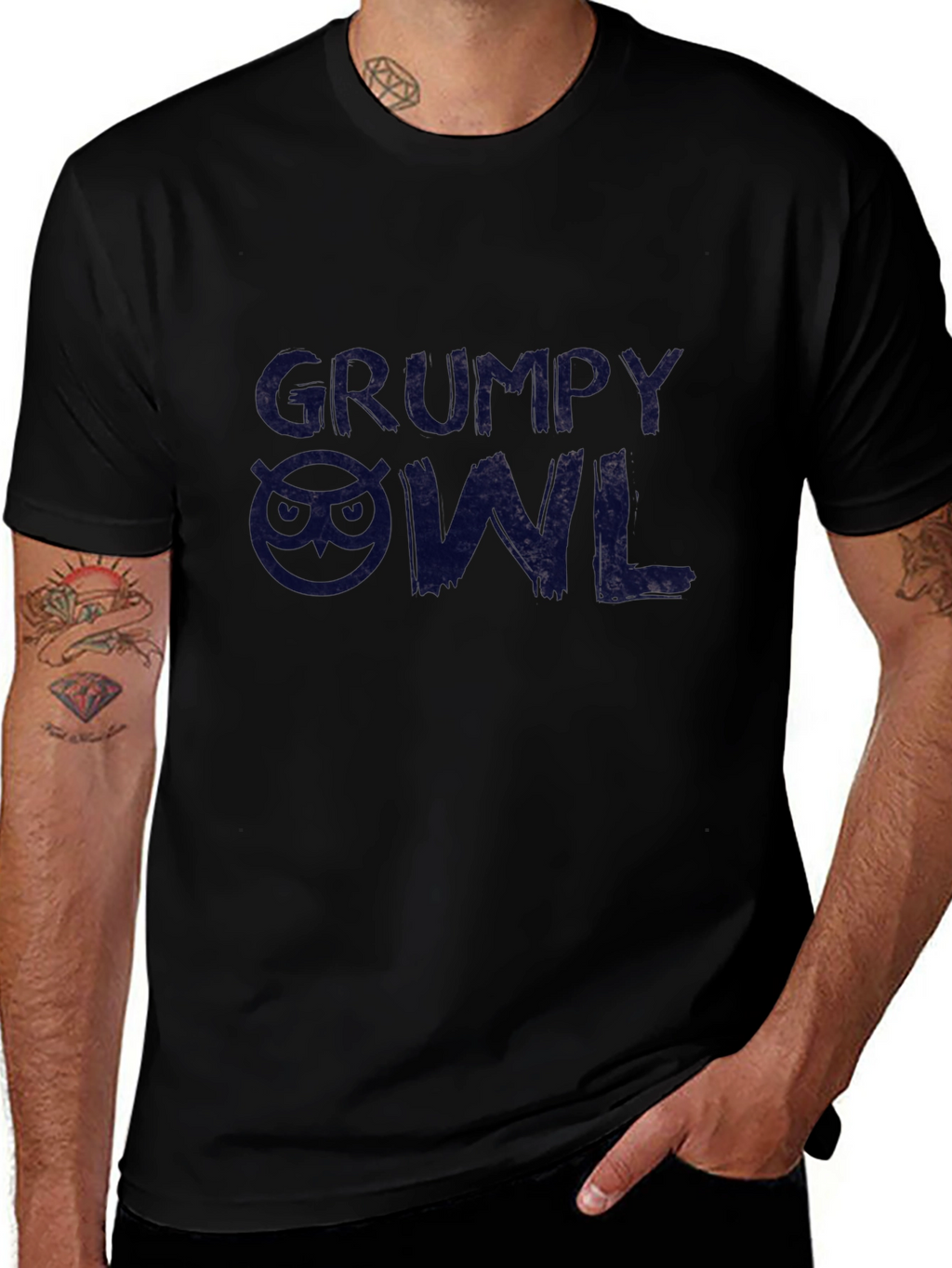 Grumpy Owl T-Shirt - Soft Cotton Tee