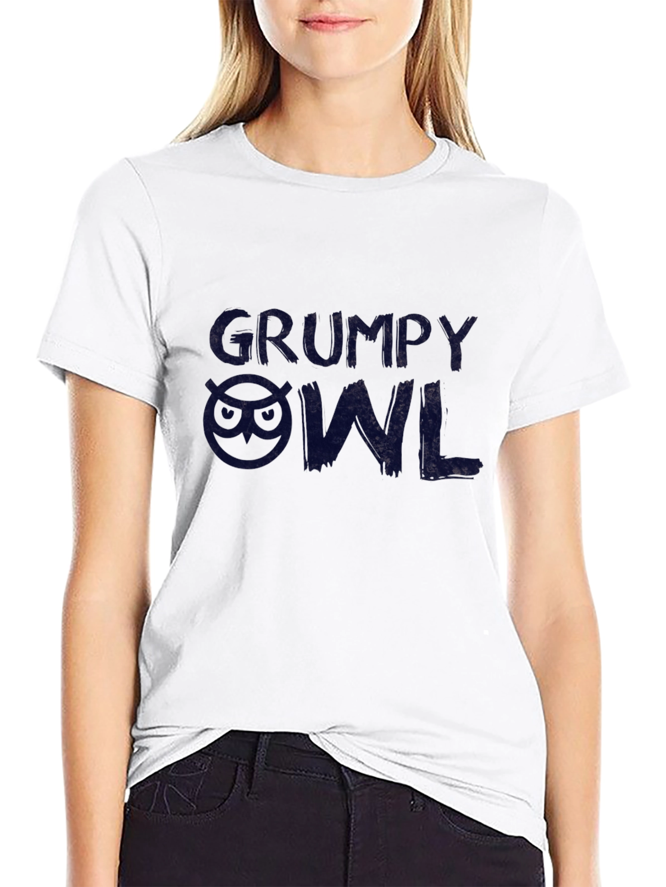 Grumpy Owl T-Shirt - Soft Cotton Tee