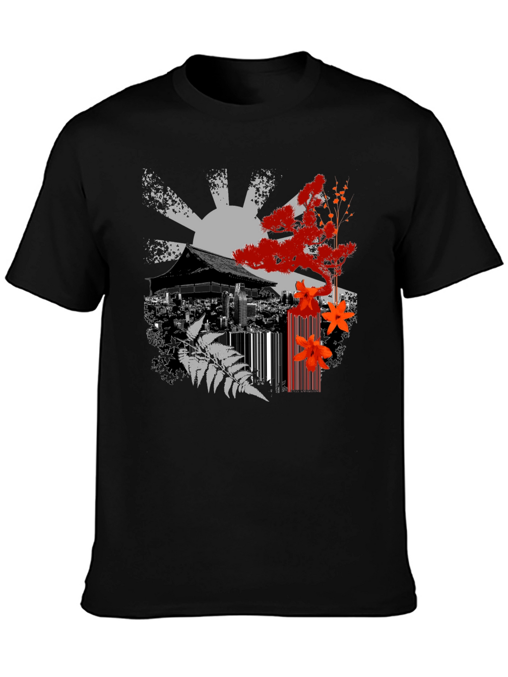Japanese Zen Black T-Shirt