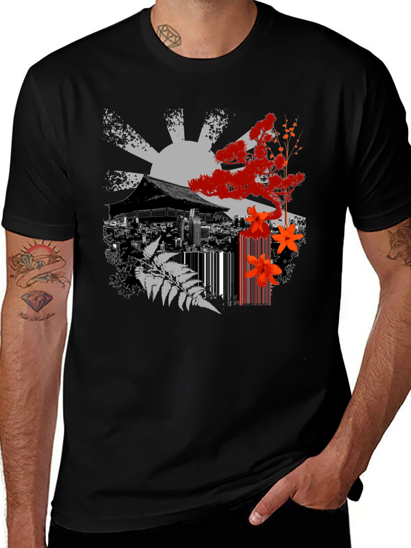 Japanese Zen Black T-Shirt