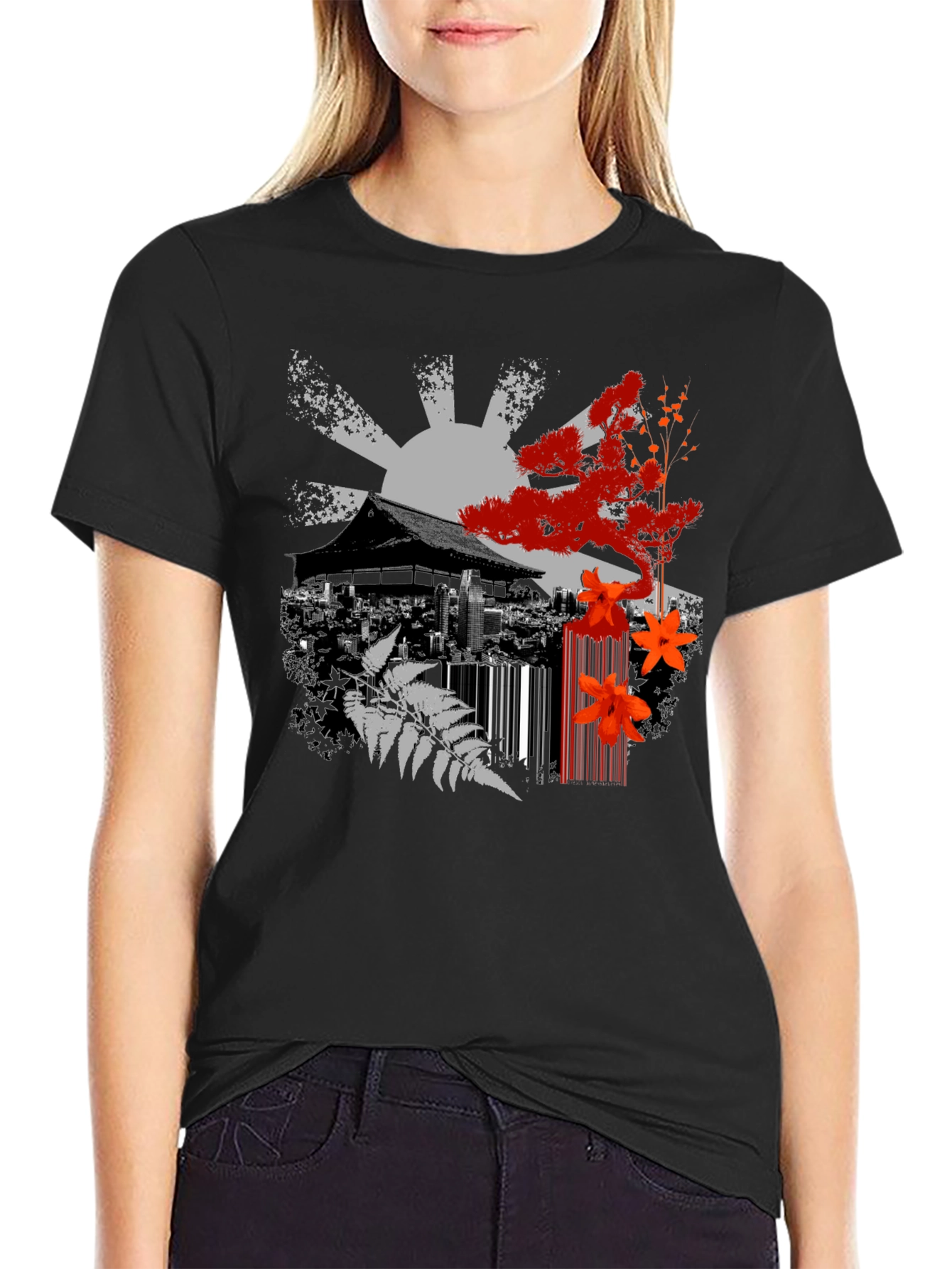 Japanese Zen Black T-Shirt