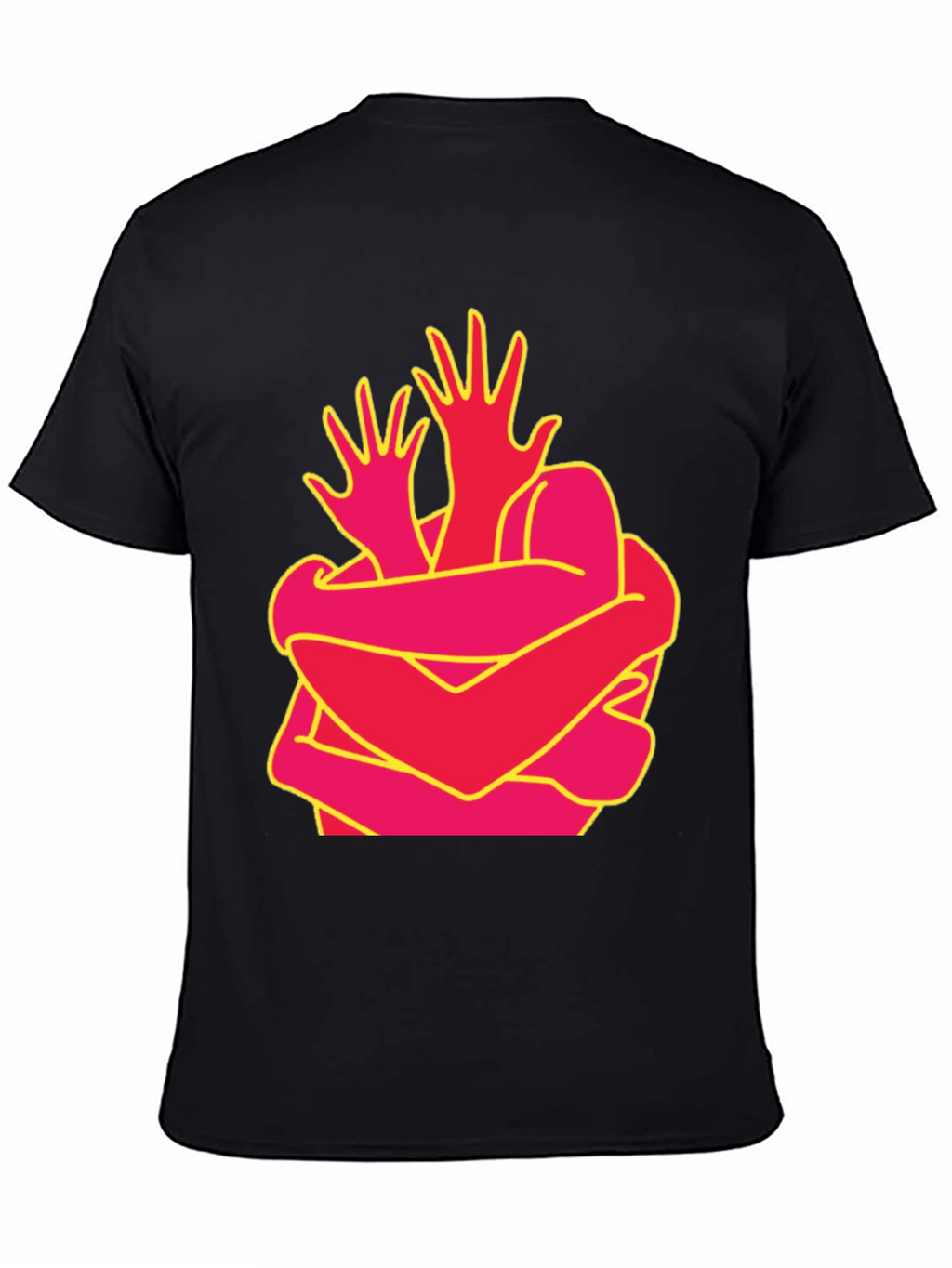 Abstract Hug Graphic Tee - Modern Art Shirt