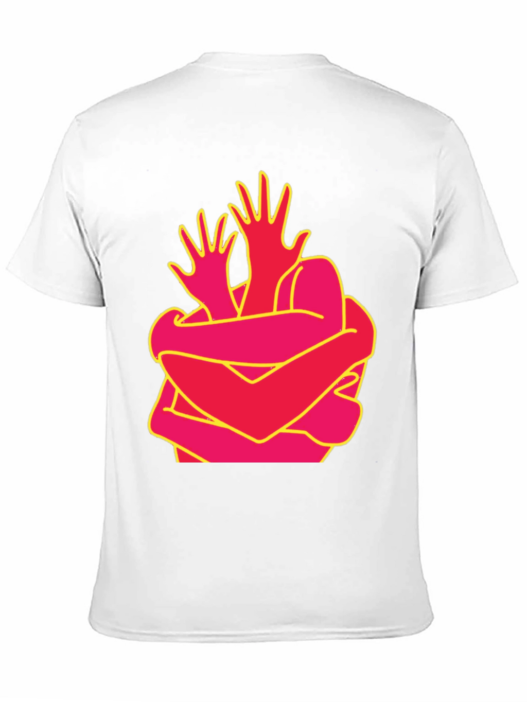 Abstract Hug Graphic Tee - Modern Art Shirt