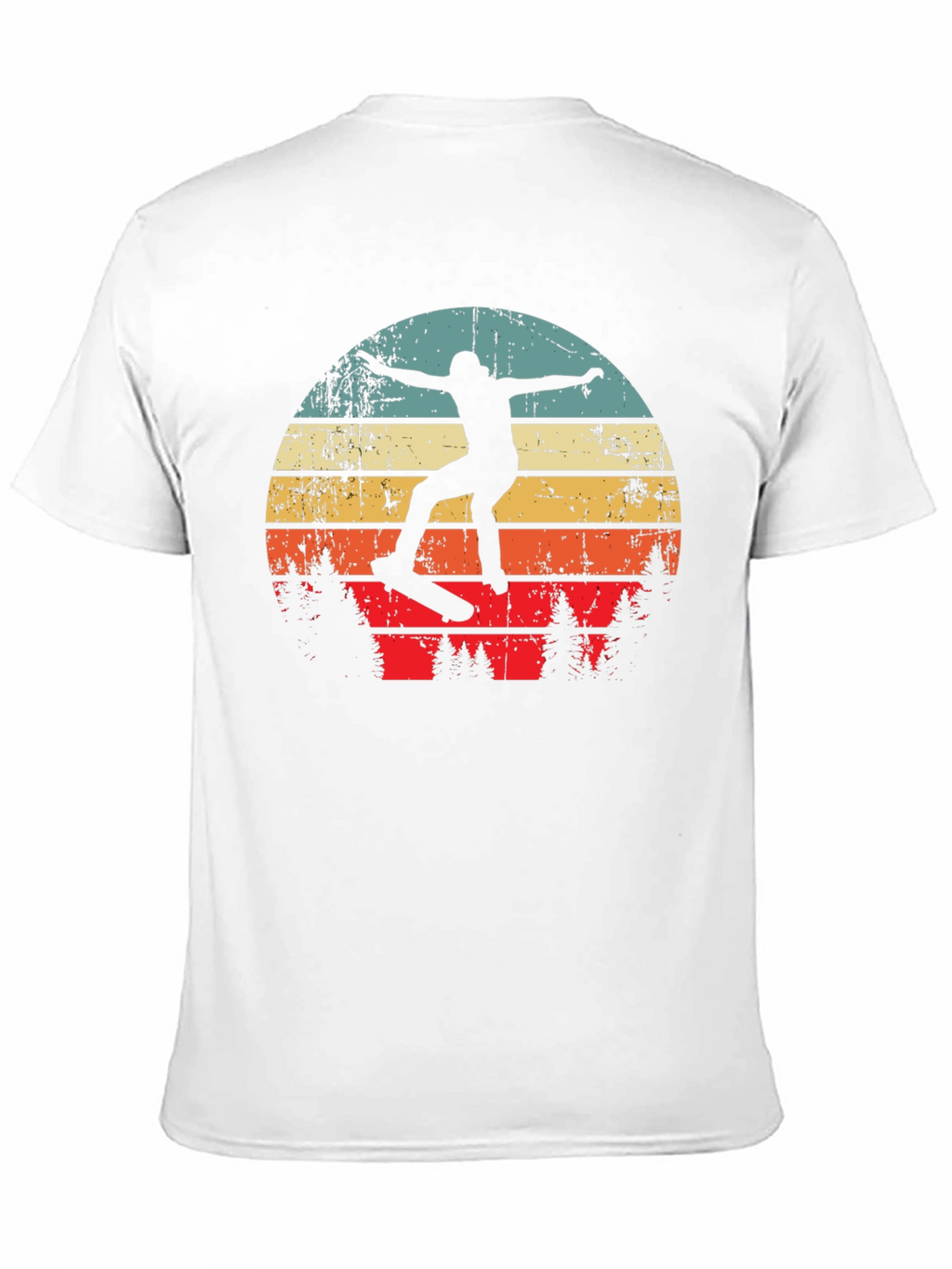 Retro Skateboarder Sunset Graphic Tee