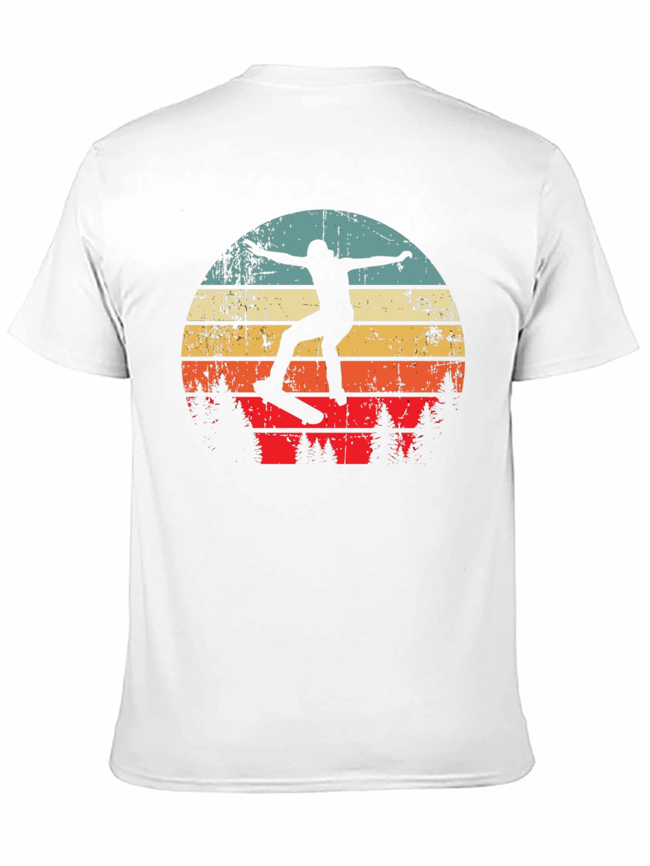 Retro Skateboarder Sunset Graphic Tee