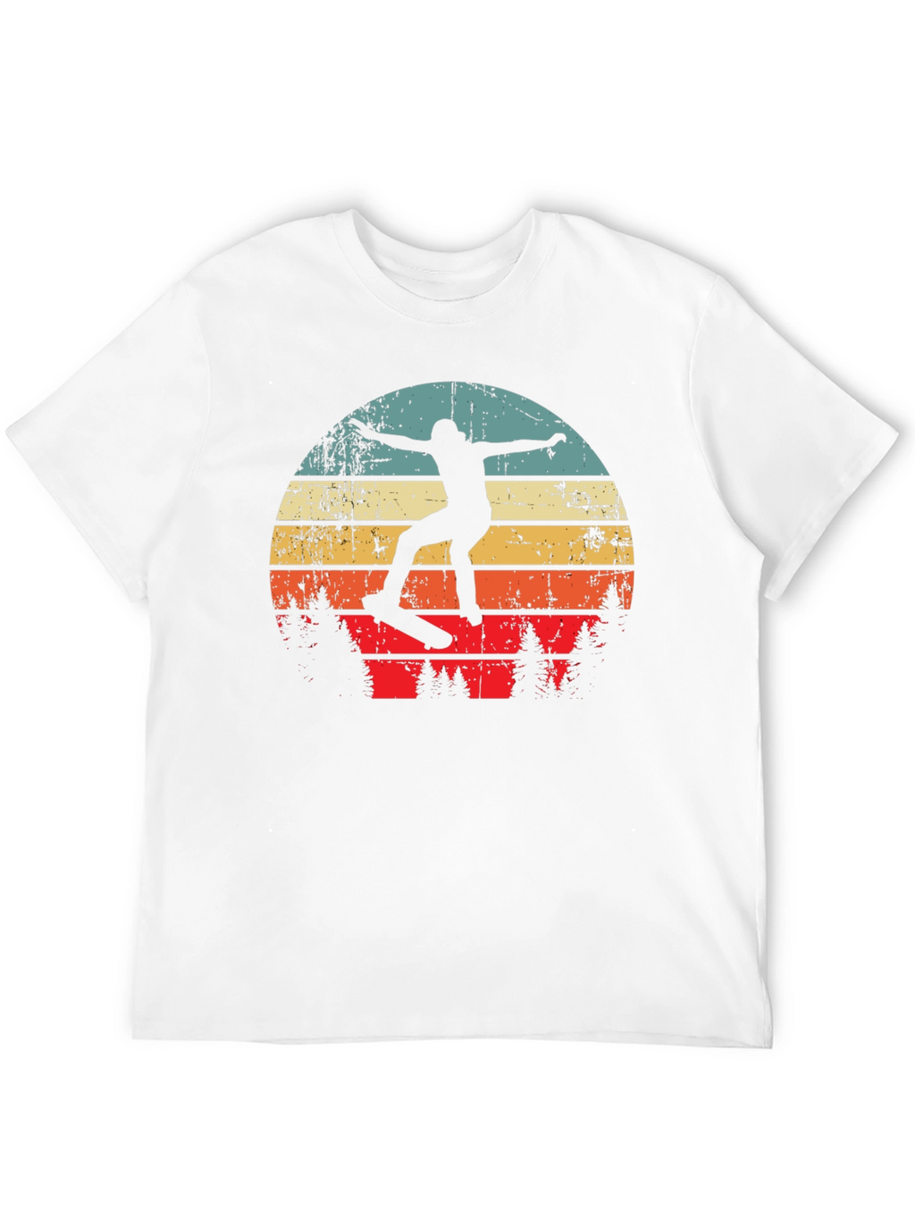 Retro Skateboarder Sunset Graphic Tee