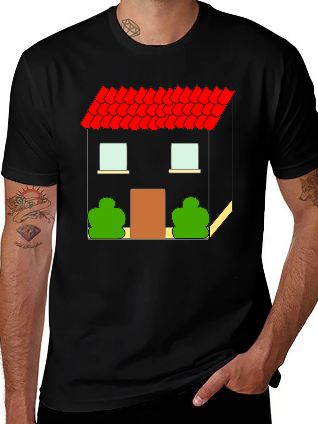 House Graphic T-Shirt - Black