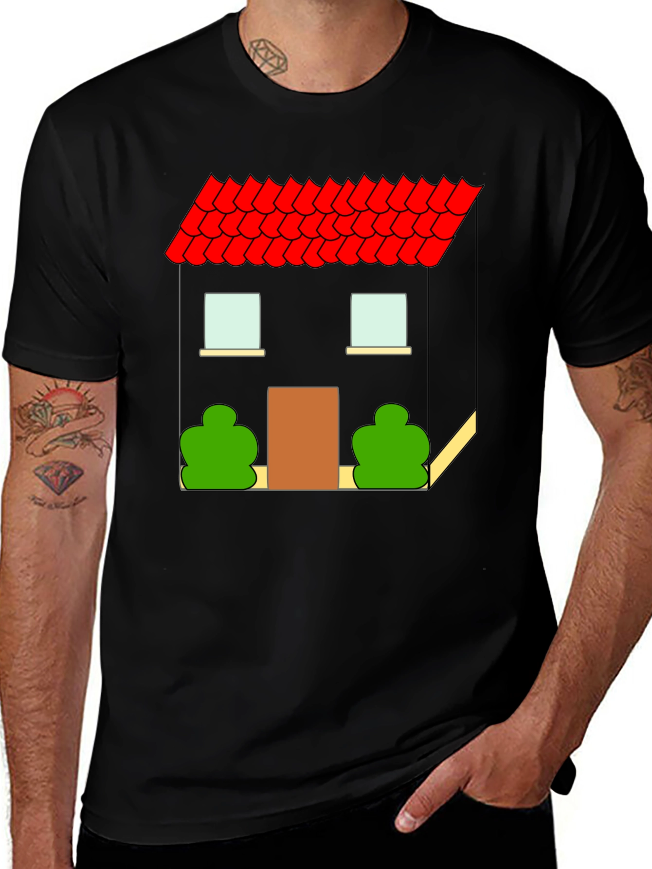 House Graphic T-Shirt - Black