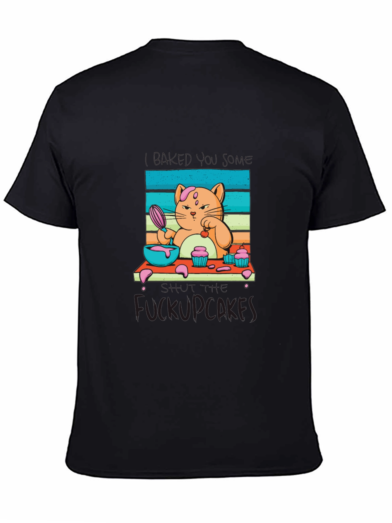 Funny F*ckupcakes Graphic Tee - Cat Baking Design