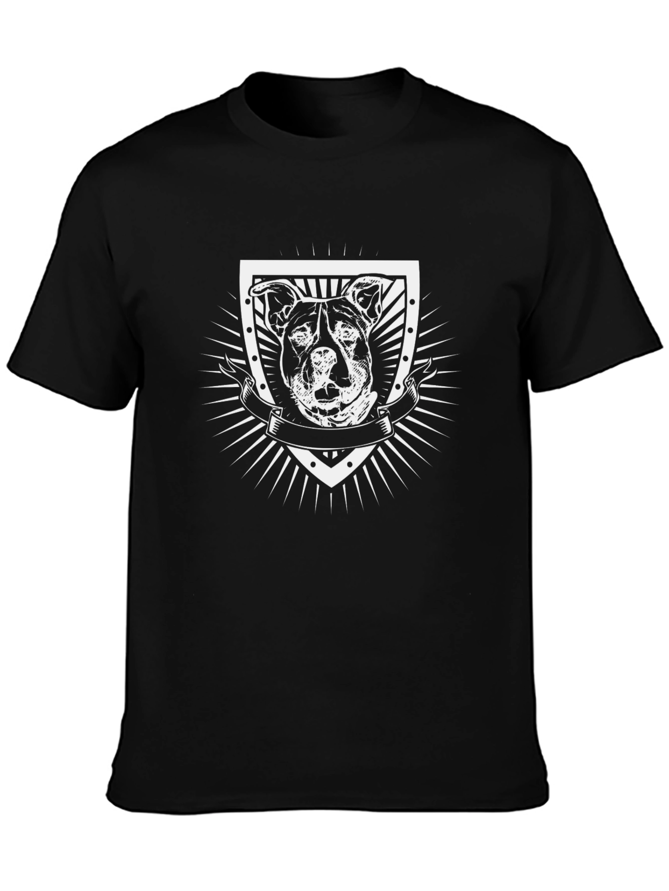 Dog Graphic Tee - Black Cotton Blend