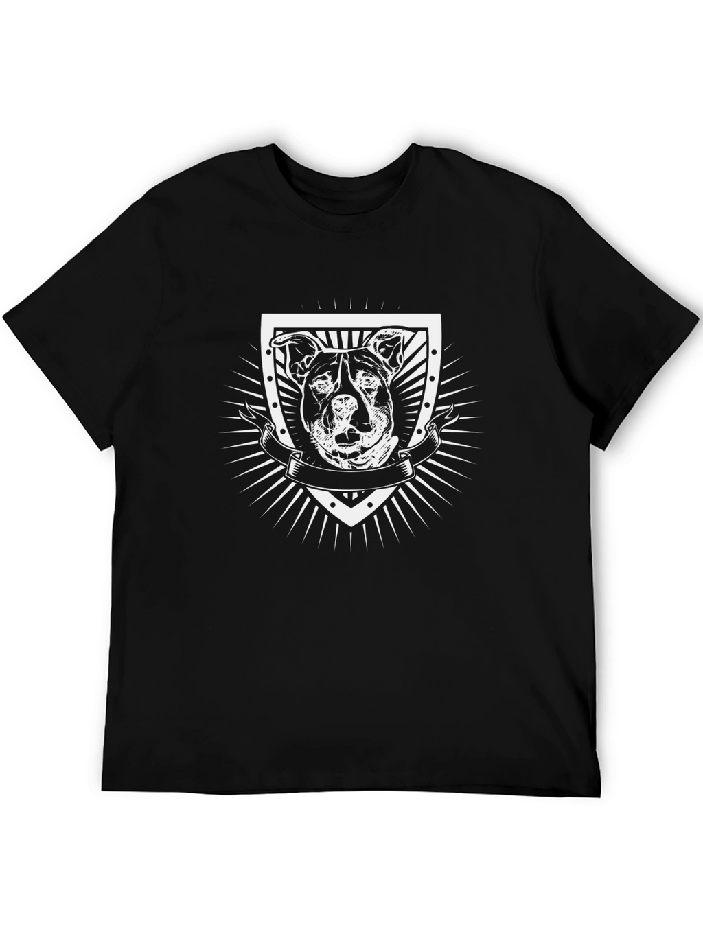 Dog Graphic Tee - Black Cotton Blend