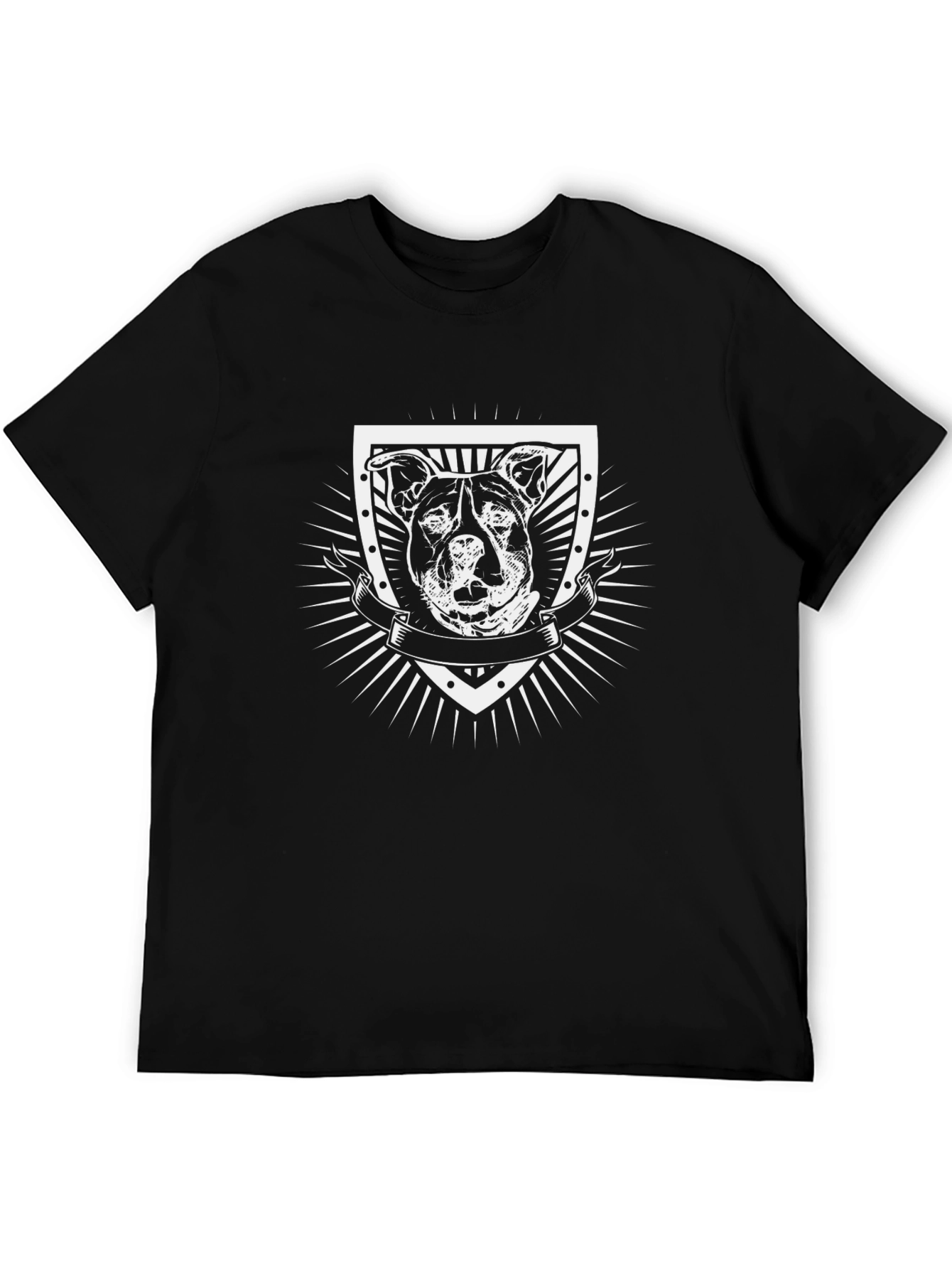 Dog Graphic Tee - Black Cotton Blend