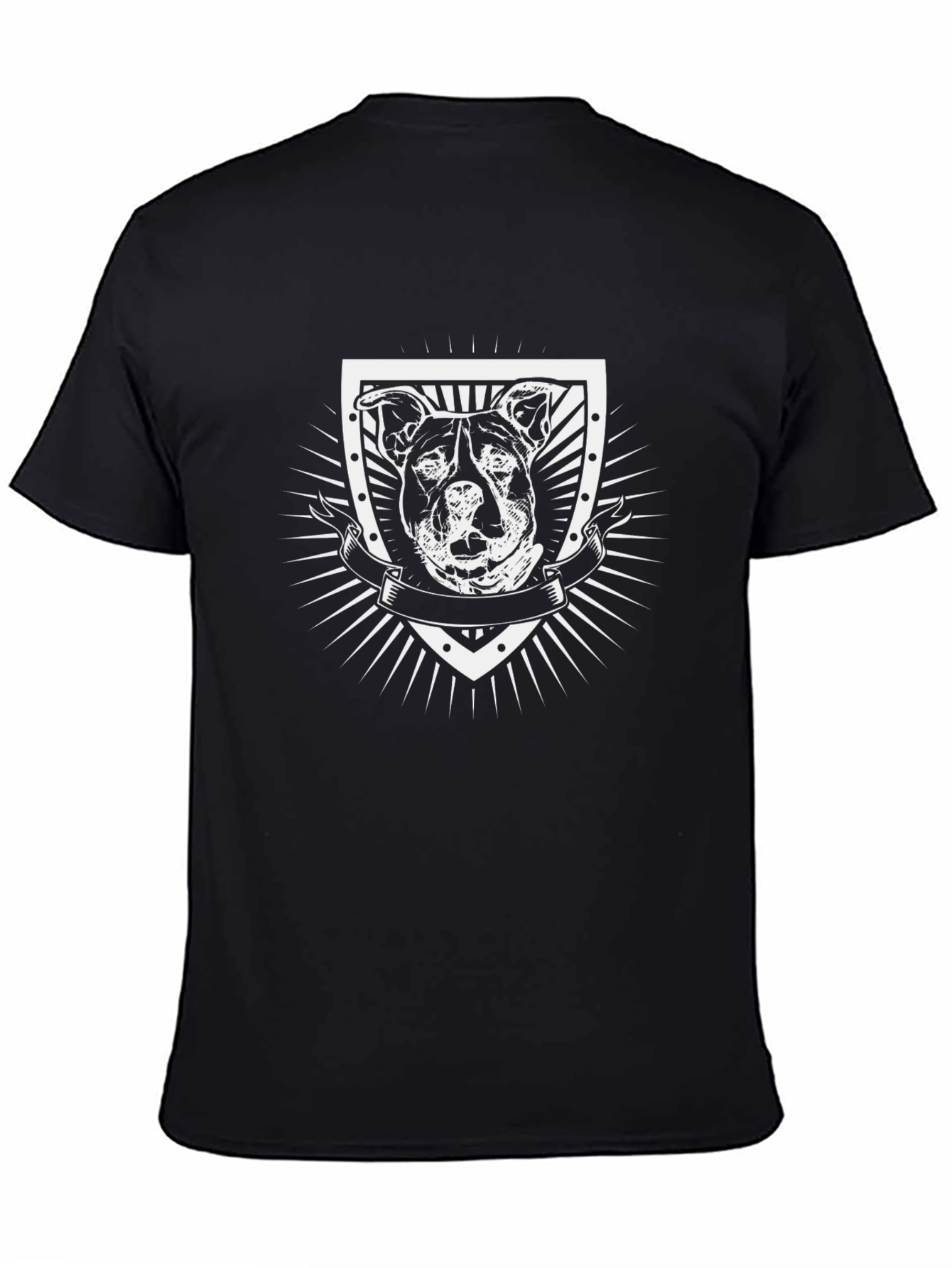 Dog Graphic Tee - Black Cotton Blend