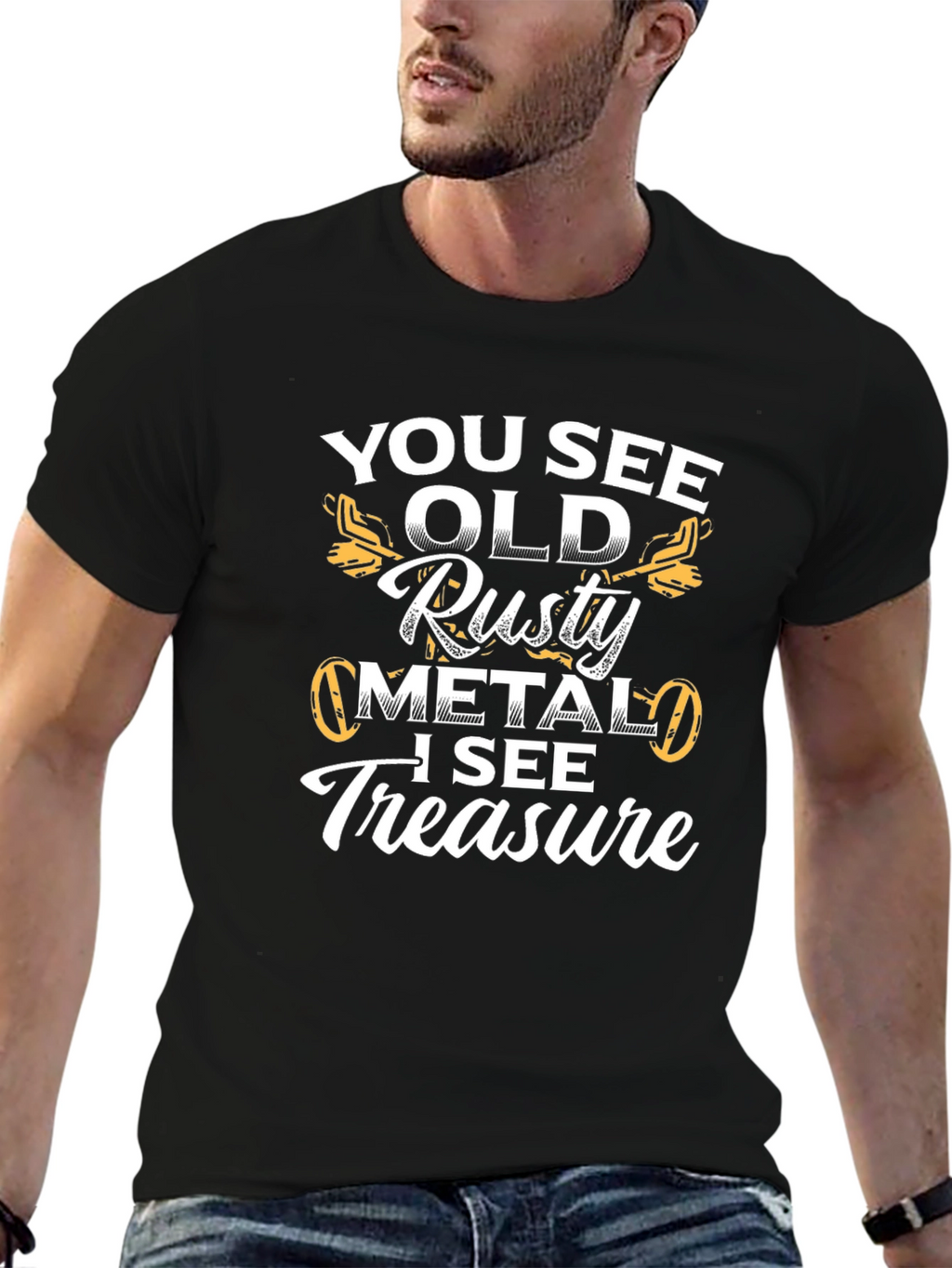 Funny Metal Detecting T-Shirt - Rusty Metal Treasure!