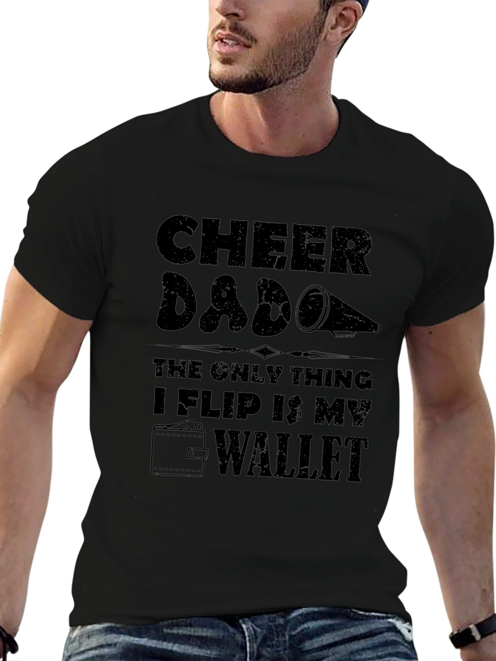 Cheer Dad T-Shirt - I Flip My Wallet