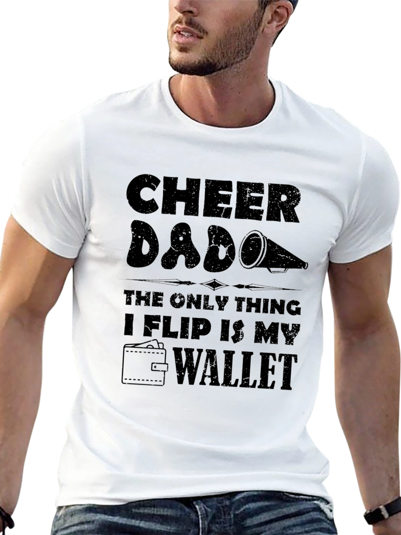 Cheer Dad T-Shirt - I Flip My Wallet