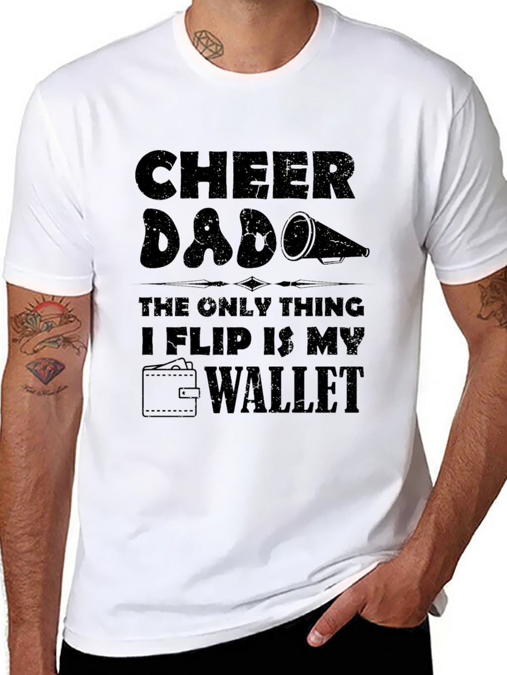 Cheer Dad T-Shirt - I Flip My Wallet