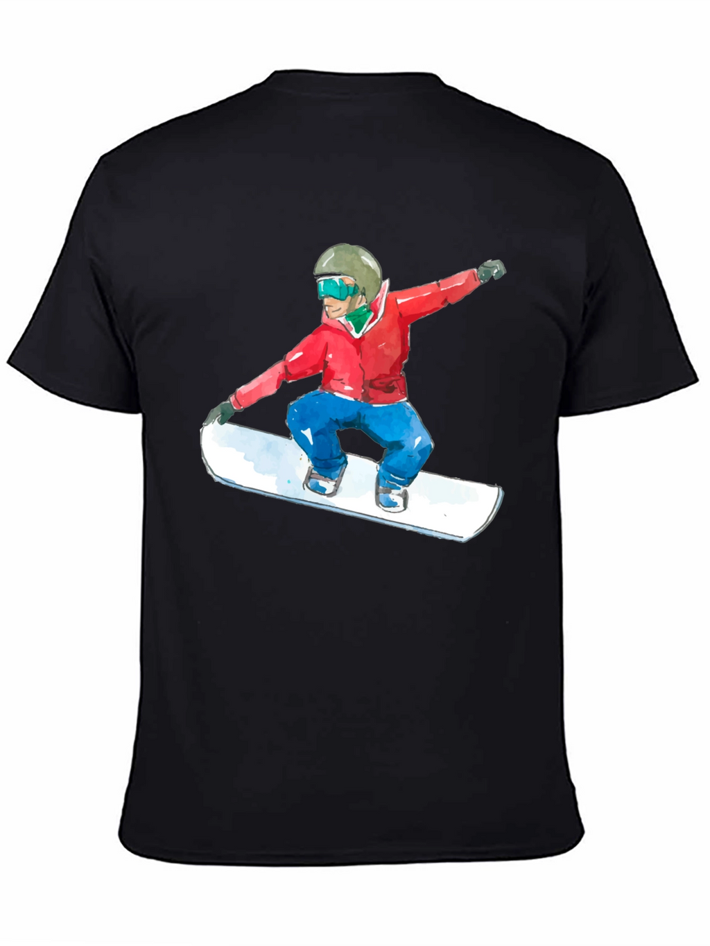 Snowboarder Graphic Black T-Shirt