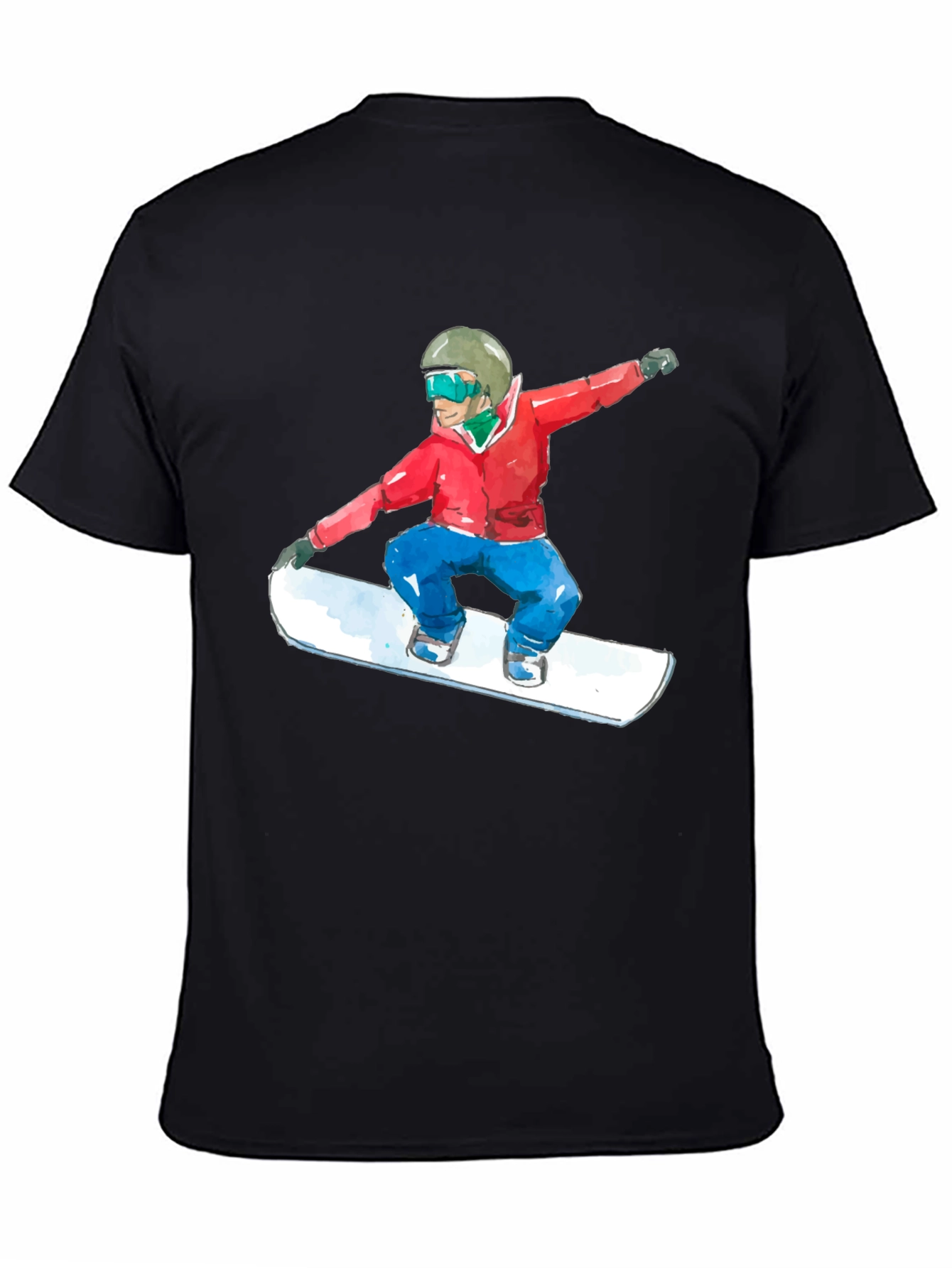 Snowboarder Graphic Black T-Shirt