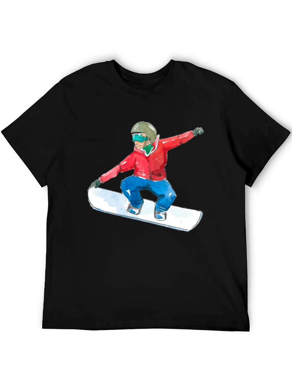 Snowboarder Graphic Black T-Shirt