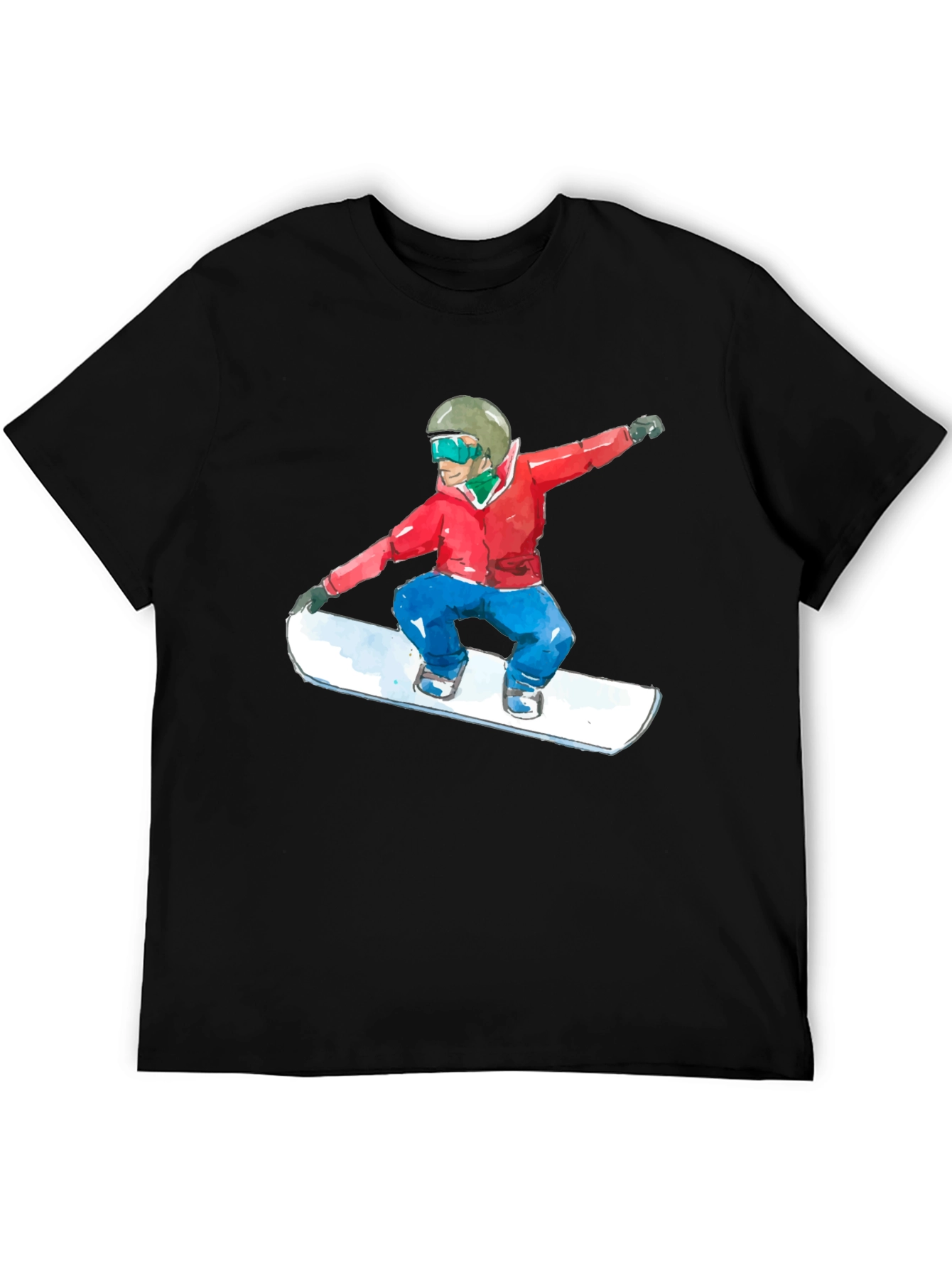 Snowboarder Graphic Black T-Shirt